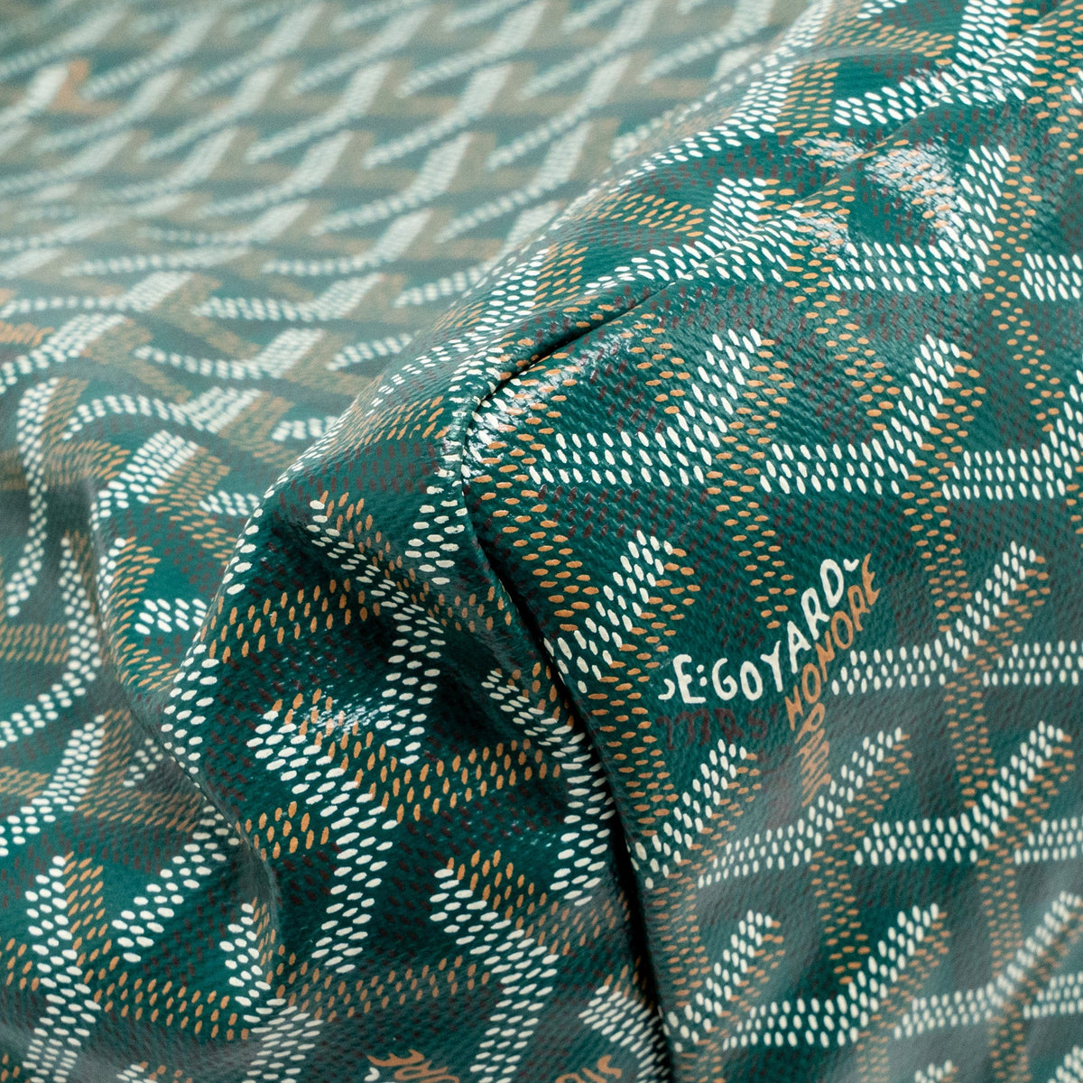 Goyard SAINT LOUIS GM TOTE BAG GOYARDINE CANVAS / CALFSKIN Green