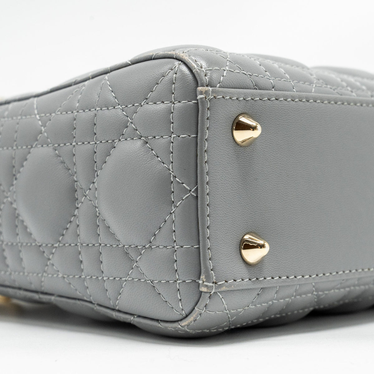 DIOR MY ABC SMALL LADY DIOR LAMBSKIN GREY LGHW