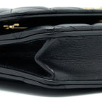 CHANEL DETAILED TOP HANDLE WALLET ON CHAIN LAMBSKIN BLACK GHW (MICROCHIP)