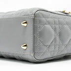 DIOR MY ABC SMALL LADY DIOR LAMBSKIN GREY LGHW