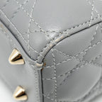 DIOR MY ABC SMALL LADY DIOR LAMBSKIN GREY LGHW