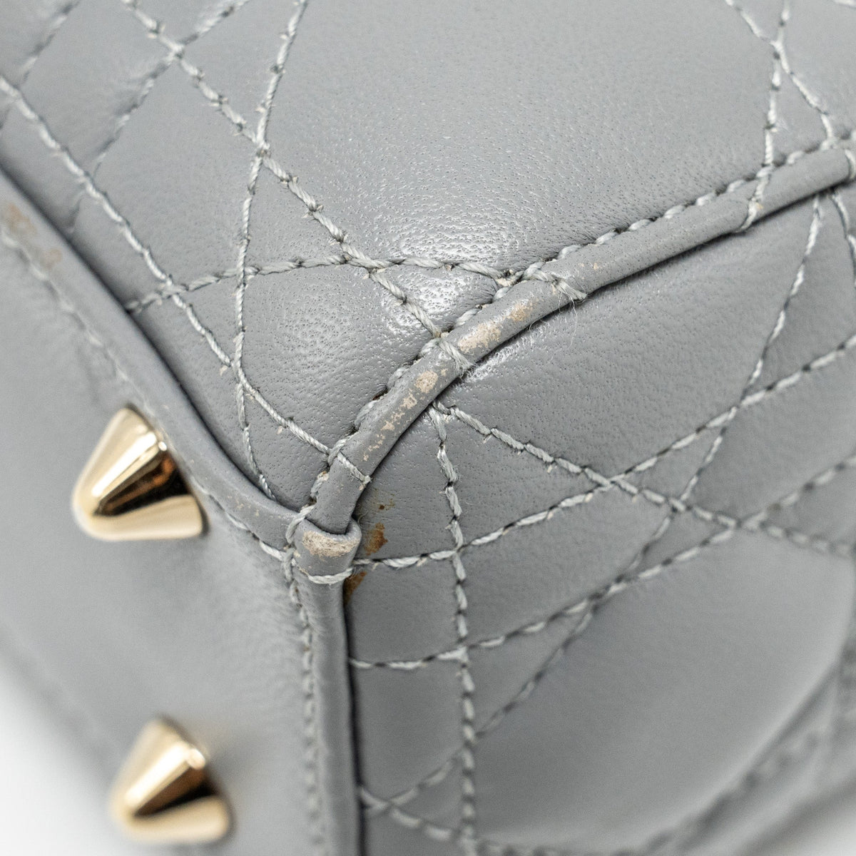 DIOR MY ABC SMALL LADY DIOR LAMBSKIN GREY LGHW