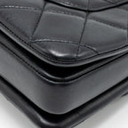 CHANEL TOP HANDLE TRENDY CC FLAP BAG LAMBSKIN BLACK LGHW