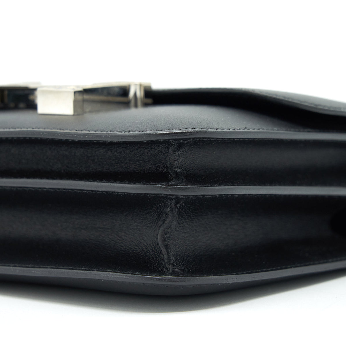 HERMES MINI CONSTANCE MONSIEUR BLACK WITH LIZARD BUCKLE SHW