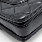 CHANEL TOP HANDLE TRENDY CC FLAP BAG LAMBSKIN BLACK LGHW
