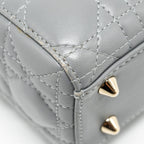 DIOR MY ABC SMALL LADY DIOR LAMBSKIN GREY LGHW
