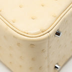 Hermes Mini Lindy Ostrich Nata SHW