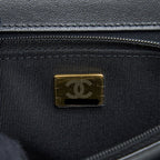CHANEL DETAILED TOP HANDLE WALLET ON CHAIN LAMBSKIN BLACK GHW (MICROCHIP)