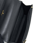 CHANEL DETAILED TOP HANDLE WALLET ON CHAIN LAMBSKIN BLACK GHW (MICROCHIP)
