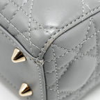 DIOR MY ABC SMALL LADY DIOR LAMBSKIN GREY LGHW