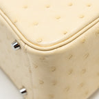 Hermes Mini Lindy Ostrich Nata SHW