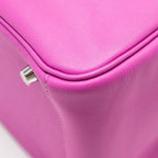 Hermes Lindy 30 Swift/Epsom with Multicoloured Weaving Strap Rose Pourpre SHW
