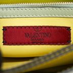 VALENTINO GARAVANI ROCKSTUD LEATHER CLUTCH BAG MULTICOLORED