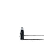 CHANEL 2.55 SO BLACK WALLET ON CHAIN CALFSKIN WITH BLACK HARDWARE