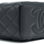 CHANEL LONG VANITY DETAILED GEM CHAIN LAMBSKIN BLACK GHW (MICROCHIP)
