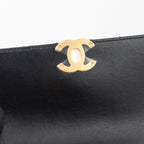 CHANEL 24C GOLD CRUSH MINI FLAP BAG CALFSKIN BLACK GHW  (MICROCHIP)