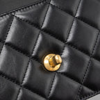 CHANEL 24C GOLD CRUSH MINI FLAP BAG CALFSKIN BLACK GHW  (MICROCHIP)