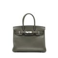 Hermes Birkin 30 Togo C6 Vert De Gris SHW With Extra Bag Charm