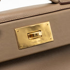 Hermes Mini 24/24 2424-21 Bag Evercolor/Swift Etoupe GHW