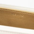 CHANEL PEARL CRUSH WALLET ON CHAIN LAMBSKIN WHITE GHW (MICROCHIP)