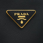 PRADA SMALL SAFFIANO LEATHER TOTE BAG BLACK GHW