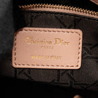 DIOR SMALL LADY DIOR LAMBSKIN DARK PINK LGHW