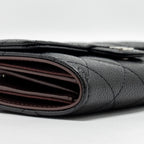 CHANEL CLASSIC FLAP WALLET CAVIAR BLACK SHW (MICROCHIP)