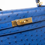 Hermes kelly 28 ostrich blue saphir GHW