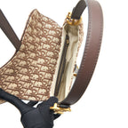 DIOR MEDIUM SADDLE BAG BROWN OBLIQUE GHW