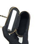 CHANEL 22P VERTICAL MINI VANITY WITH CC LOGO CHAIN CAVIAR BLACK LGHW