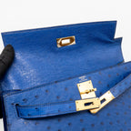 Hermes kelly 28 ostrich blue saphir GHW
