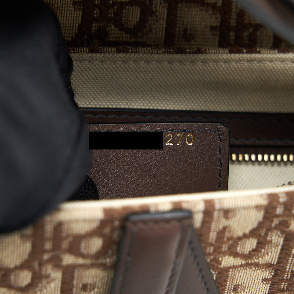 DIOR MEDIUM SADDLE BAG BROWN OBLIQUE GHW
