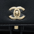 CHANEL 22B AFFINITY MINI BACKPACK CAVIAR BLACK LGHW(MICROCHIP)