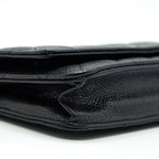 CHANEL CAVIAR WALLET ON CHAIN BLACK GHW
