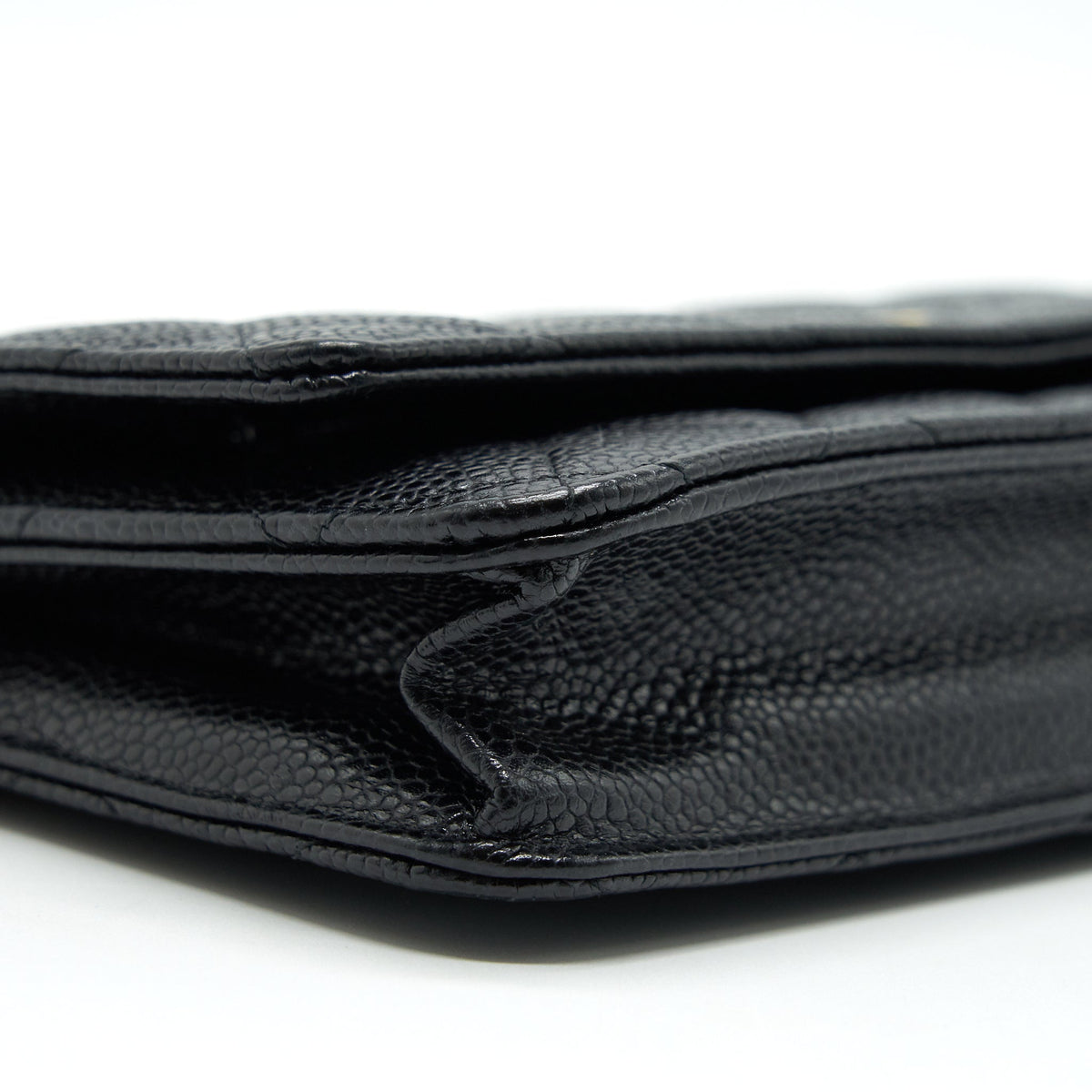 CHANEL CAVIAR WALLET ON CHAIN BLACK GHW