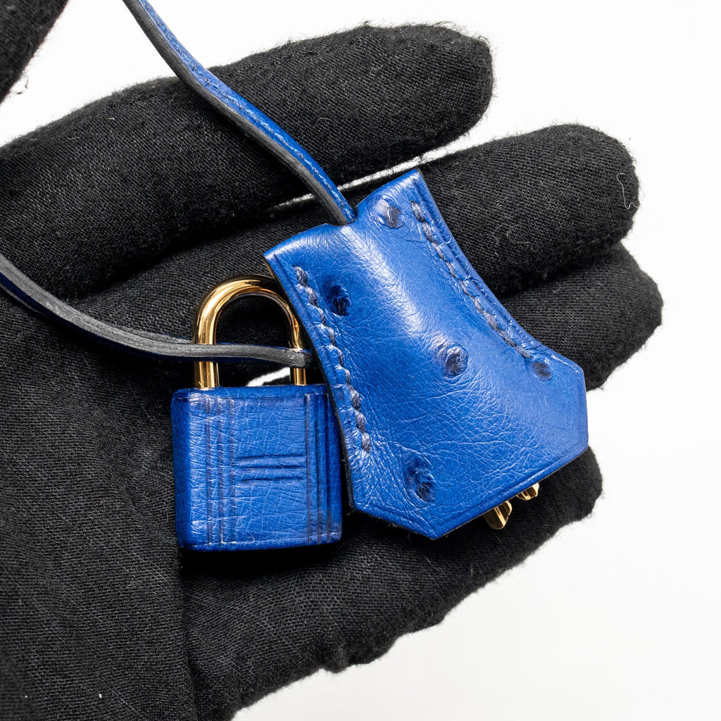 Hermes kelly 28 ostrich blue saphir GHW