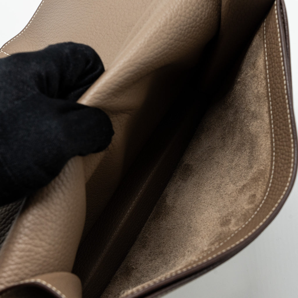 Hermes Sac A Depeches Etoupe SHW