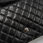 CHANEL CLASSIC JUMBO SINGLE FLAP BAG LAMBSKIN BLACK SHW