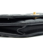 CHANEL PEARL CRUSH WALLET ON CHAIN LAMBSKIN BLACK GHW