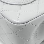 CHANEL PEARL CRUSH MINI RECTANGULAR FLAP BAG LAMBSKIN GREY GHW (MICROCHIP)