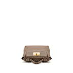 Hermes Mini 24/24 2424-21 Bag Evercolor/Swift Etoupe GHW