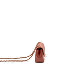 Chanel Mini Rectangular Flap Bag Lambskin Dark Pink LGHW