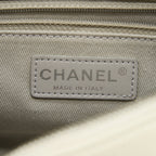 CHANEL QUILTED FLAP BAG CAVIAR WHITE SHW