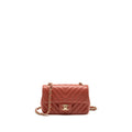 Chanel Mini Rectangular Flap Bag Lambskin Dark Pink LGHW