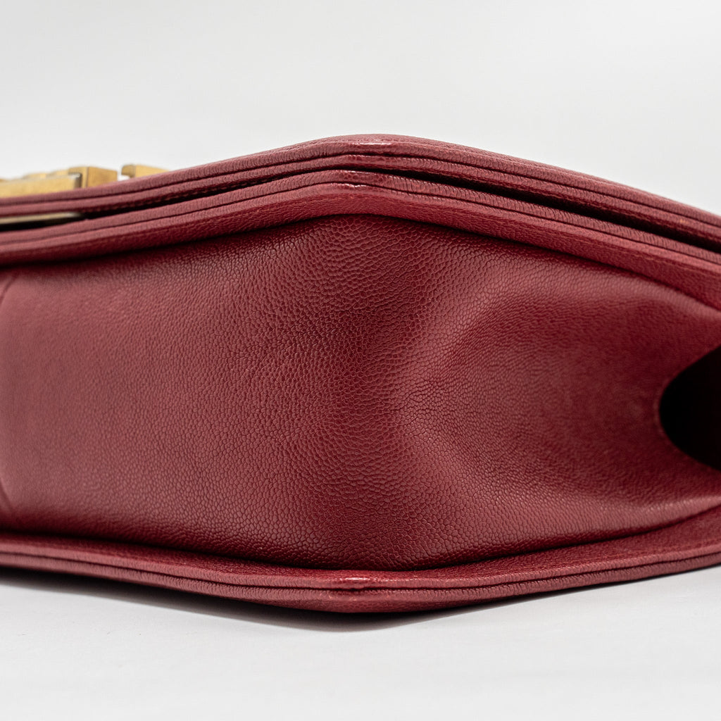 CHANEL MEDIUM BOY BAG CAVIAR RED GHW