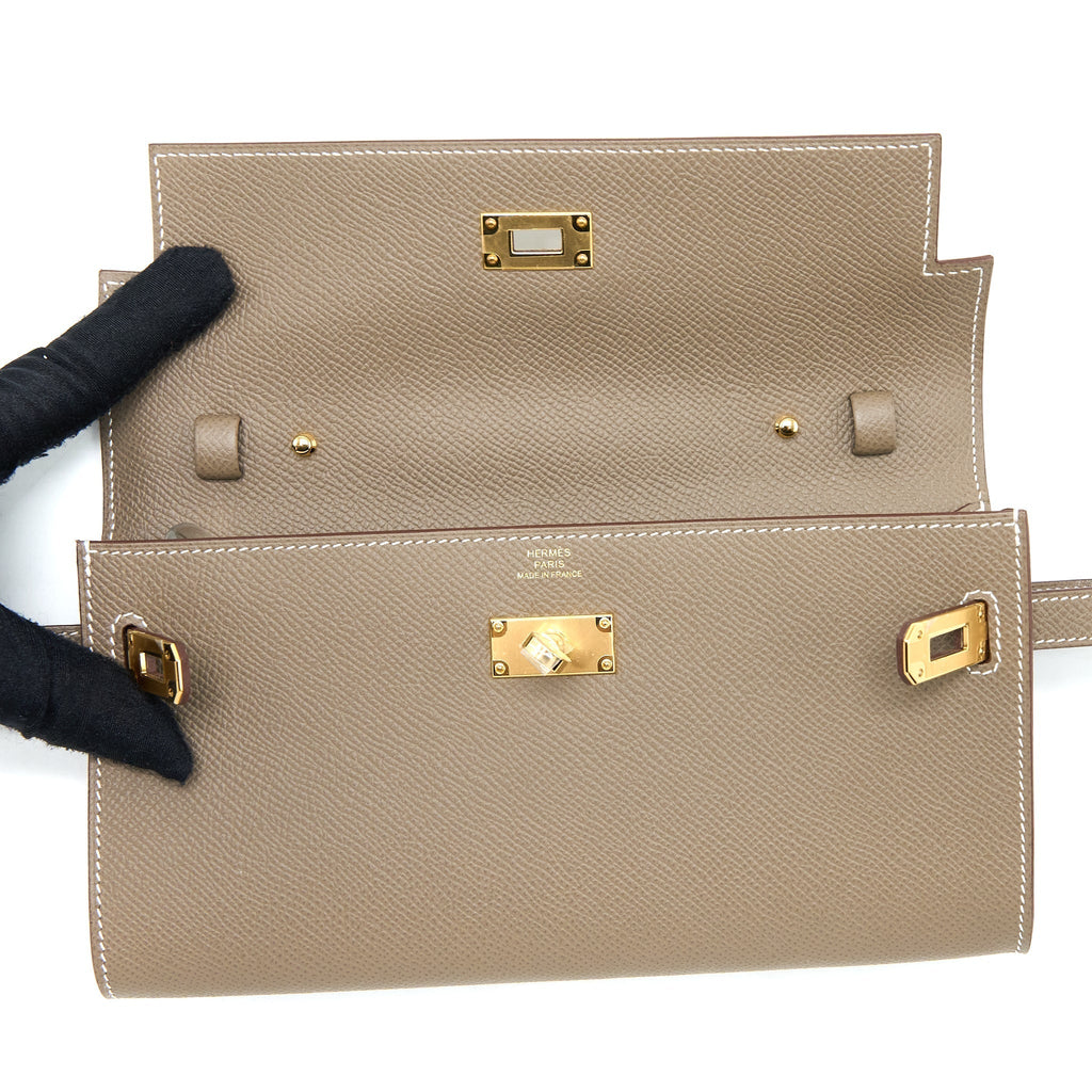 Hermes Classic Kelly to Go Epsom Etoupe GHW