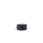 CHANEL ROUND CLUTCH WITH CHAIN BLACK BRUSHED GHW