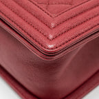 CHANEL MEDIUM BOY BAG CAVIAR RED GHW