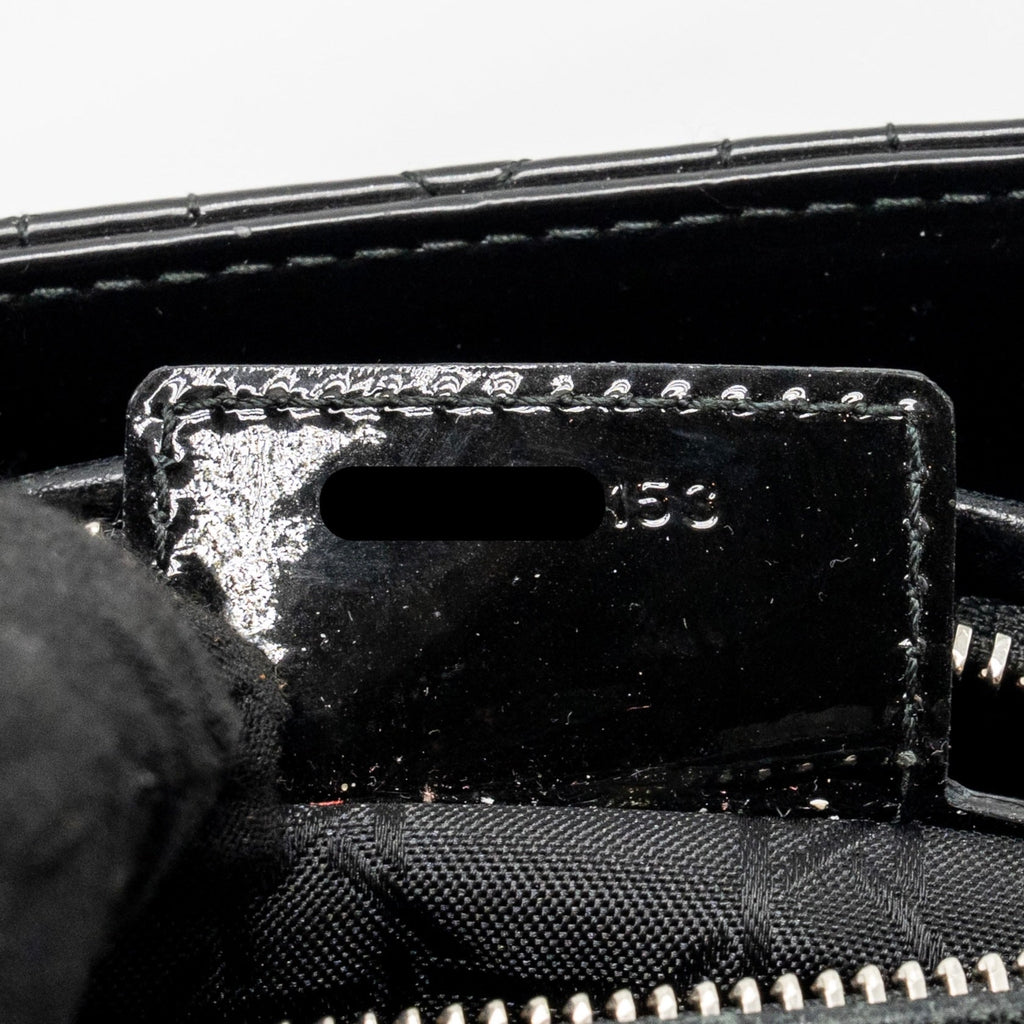 DIOR MEDIUM LADY DIOR PATENT BLACK SHW