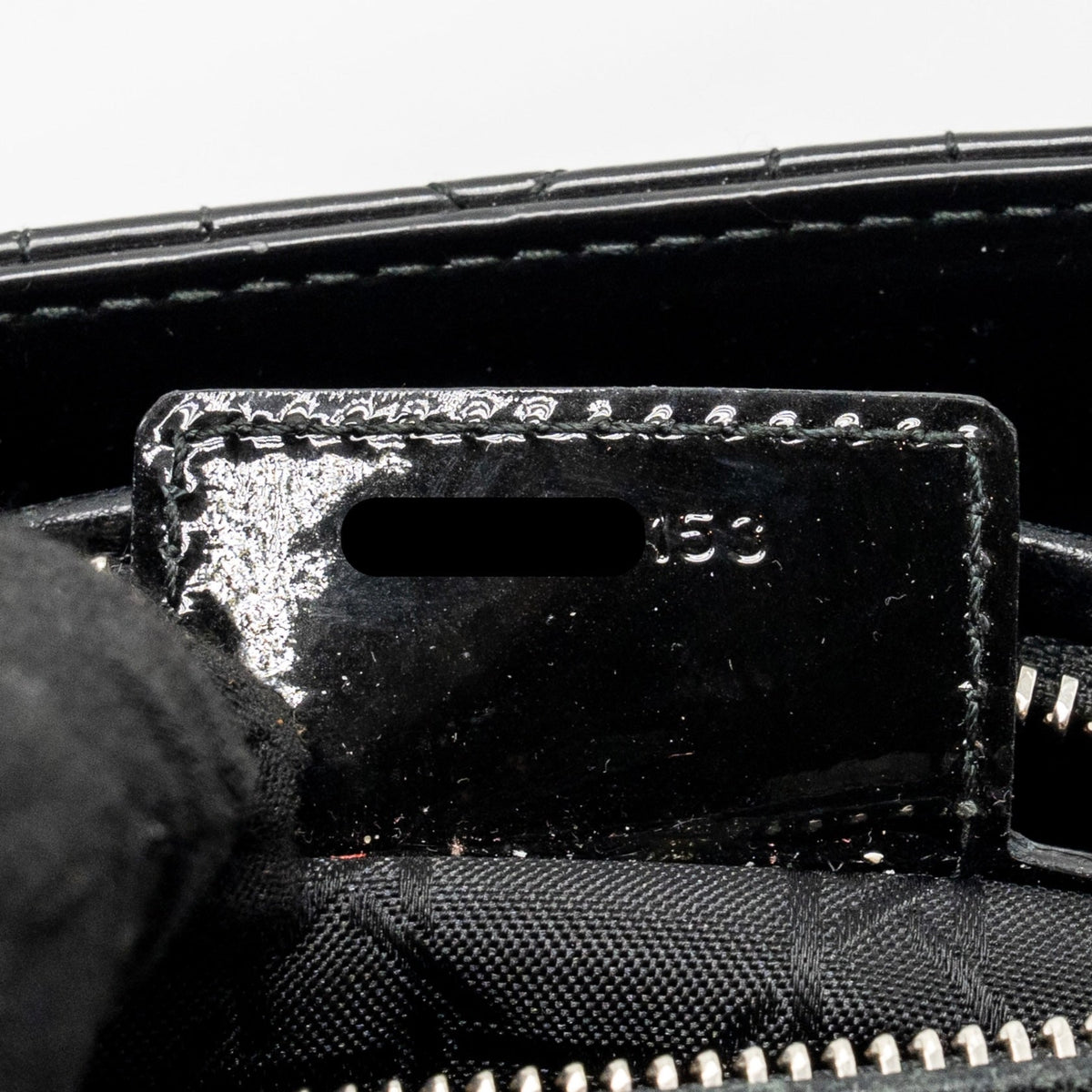 DIOR MEDIUM LADY DIOR PATENT BLACK SHW